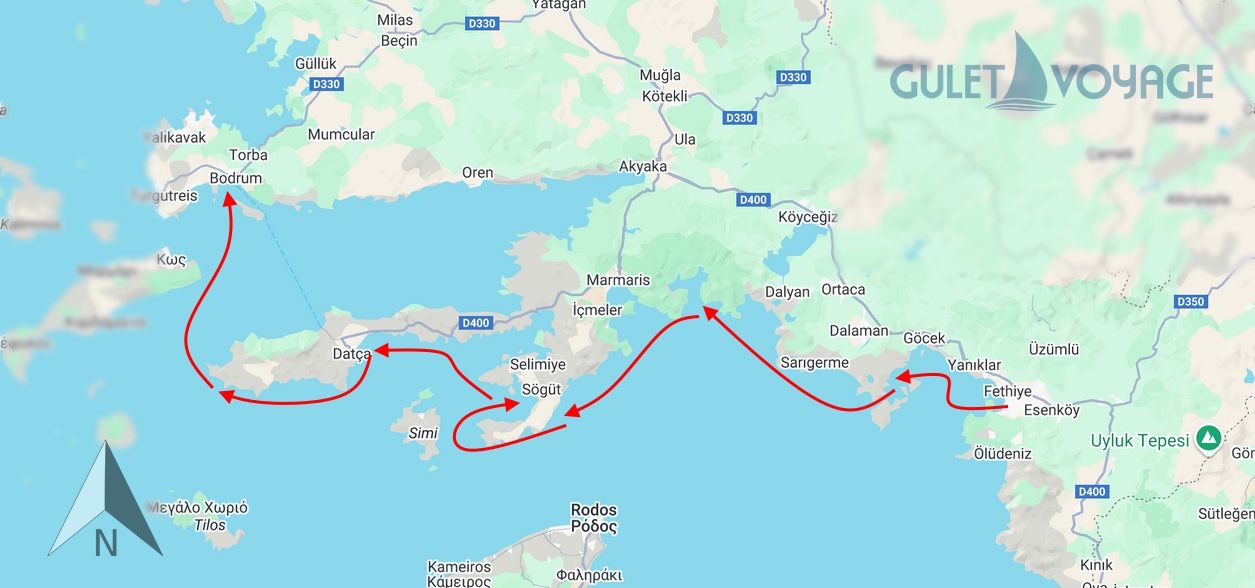 Fethiye to Bodrum Cruise 