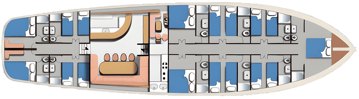 Aegean Clipper layout diagram