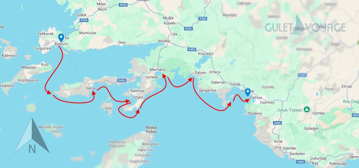 Bodrum to Fethiye Cruise