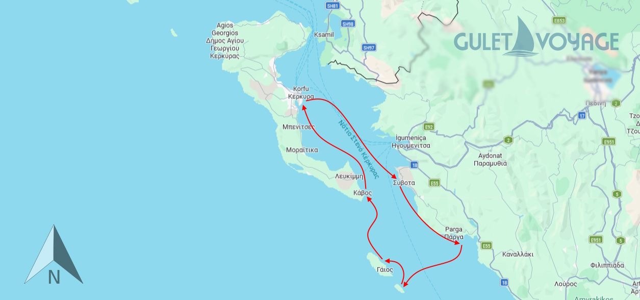 Corfu - Sivota - Parga - Paxos - Lakka - Corfu