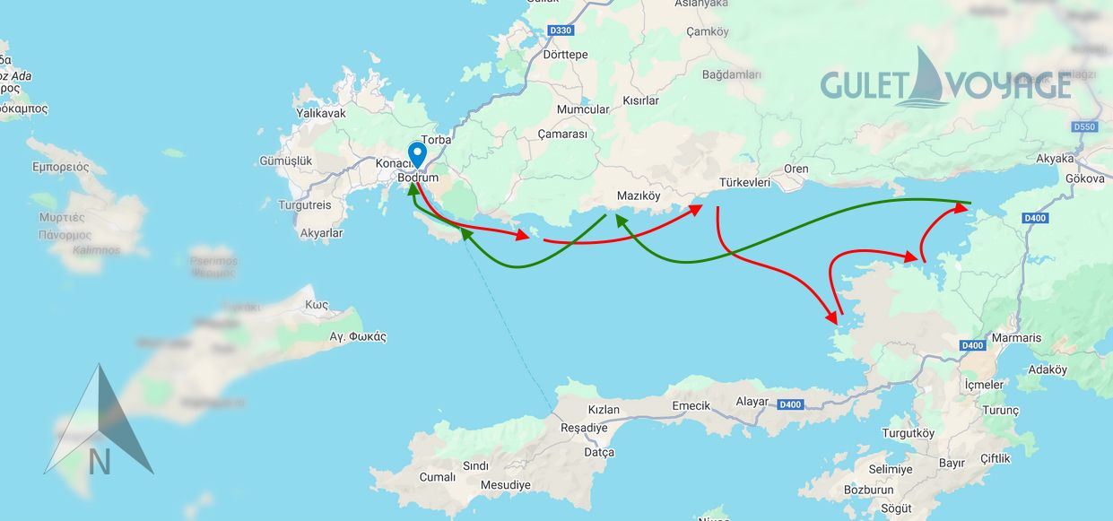 Bodrum - Gulf of Gokova - Bodrum Cruise by Boreas