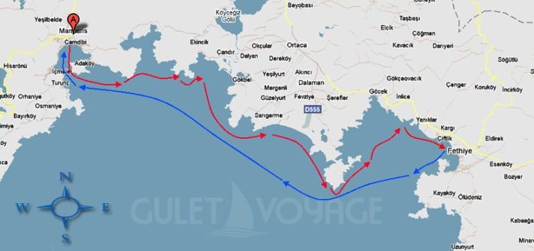 Marmaris-Fethiye-Marmaris Cruise
