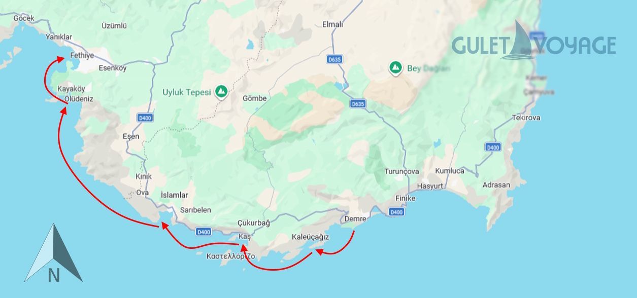 Olympos to Fethiye